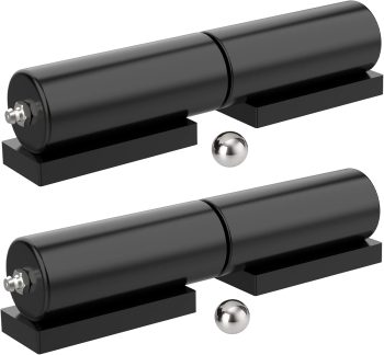 Heavy Duty Gate Hinges 7 Inches- 2 Pack Weld On Install Black Iron Barrel Hinge 900lbs Capacity for Swing Door Trailer Ramp Metal Driveway Gate Drive Gate