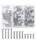 Wall Plate Screws, 75 Pack Assorted Size, Outlet Screws, Wall Plate Screws Silver, Outlet Cover Screws Silver, Long Electrical Outlet Screws, Electrical Screw, Outlet plate Screw